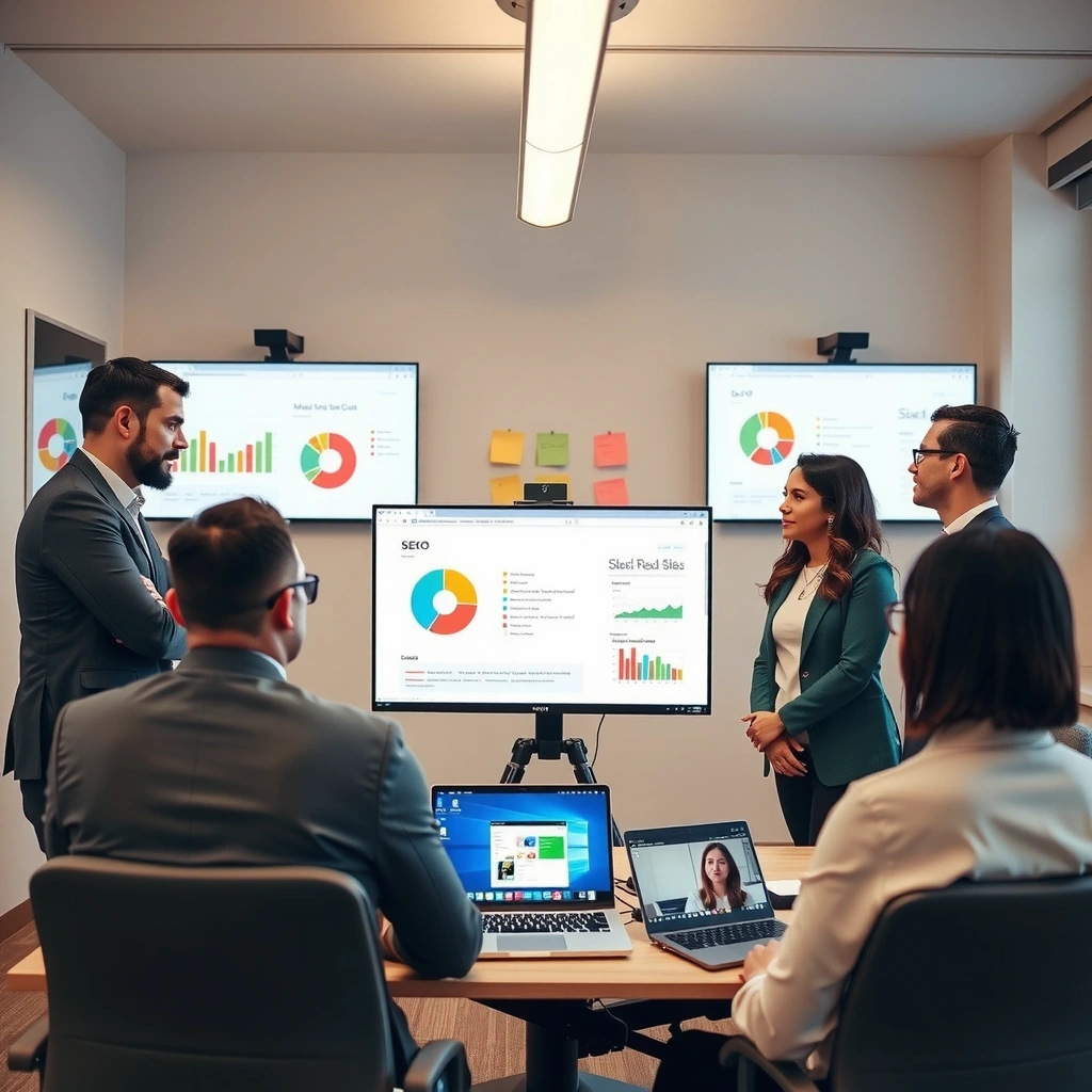 Modern digital marketing team collaboration